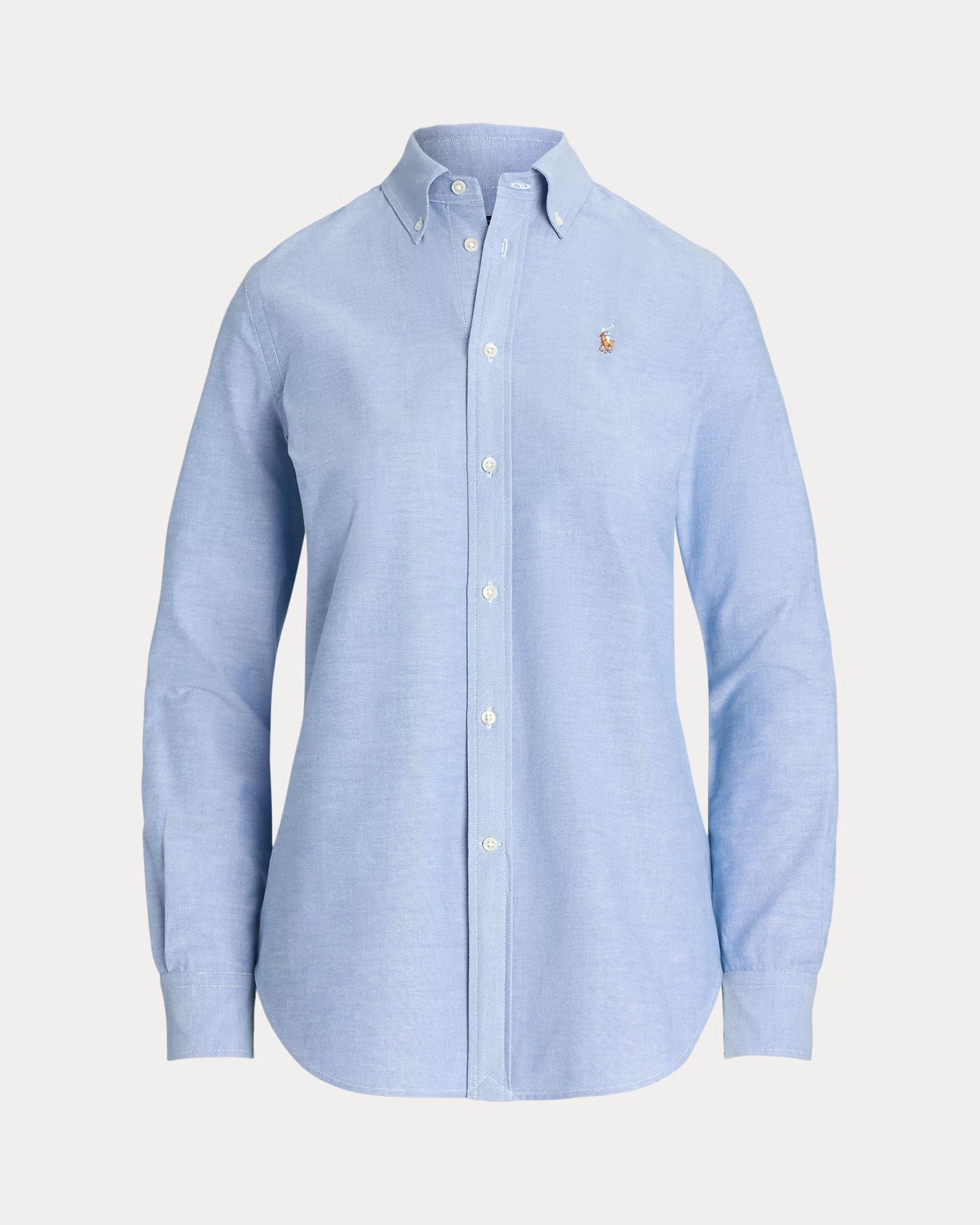 Polo Ralph Lauren Women's Blue The Iconic Stretch Slim Fit Oxford Shirt| Polo Ralph Lauren In Lebanon