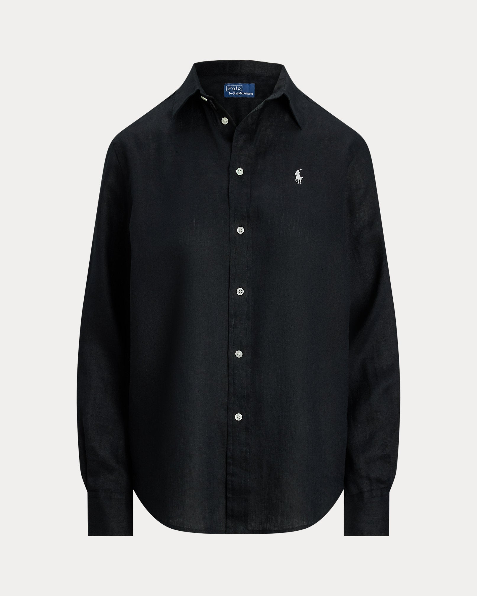 Polo Ralph Lauren Women's Black Classic Fit Linen Shirt | Polo Ralph Lauren In Lebanon