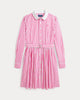 Polo Ralph Lauren Girl's Pink & White Cotton Poplin Shirtdress | Polo Ralph Lauren In Lebanon