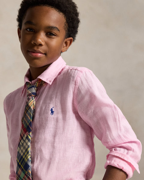 Polo Ralph Lauren Boy's Pink Linen Shirt| Polo Ralph Lauren in Lebanon