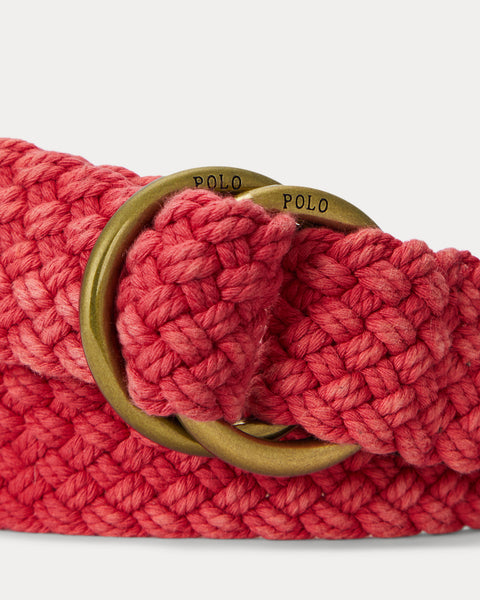 Polo Ralph Lauren Men's Red Leather-Trim Braided Belt | Polo Ralph Lauren In Lebanon