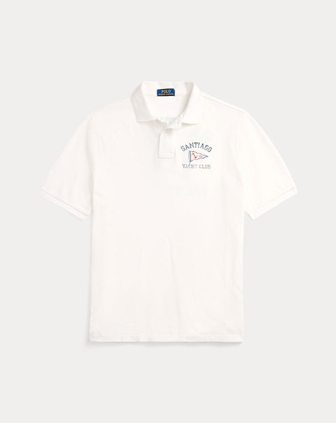 Polo Ralph Lauren Men's White Classic Fit Nautical Mesh Polo T-Shirt | Polo Ralph Lauren  in Lebanon