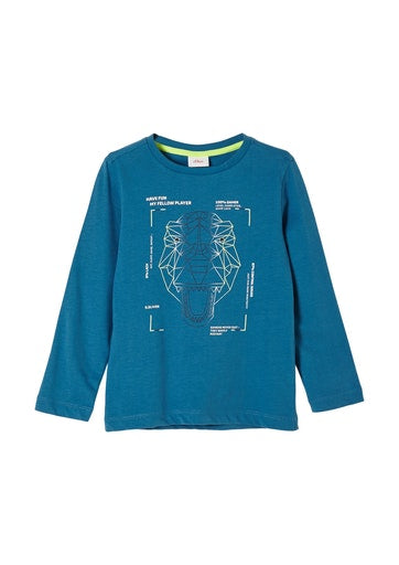 S.Oliver Boy's Petrol Long  Sleeve Blouse |S.Oliver In Lebanon