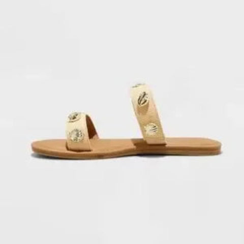 A New Day Women's Beige Kiera Embellished Shell Slipper | A New Day In Lebanon