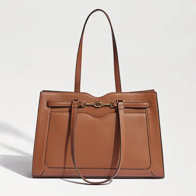 Sam Edelman Women's Brown Loraine Leather Box Tote Bag | Sam Edelman In Lebanon