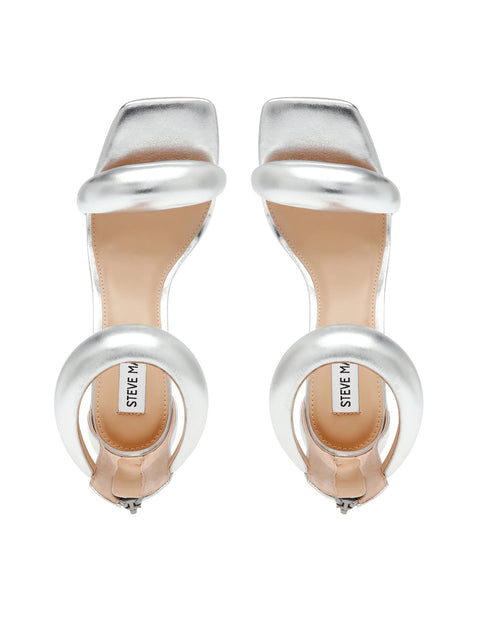 Steve Madden Women's Silver Partay Sandals | Steve Madden In Lebanon