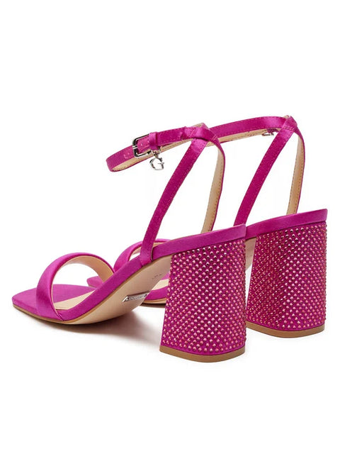 Steve Madden Women's  Pink Iridescent Rhinestone Luxe-R Sandals |Steve Madden In Lebanon