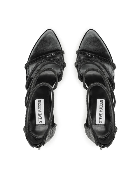 Steve Madden Women's Black Crystal Beamish Sandals | Steve Madden In Lebanon