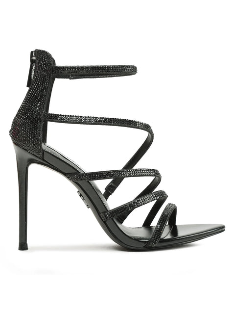 Steve Madden Women's Black Crystal Beamish Sandals | Steve Madden In Lebanon