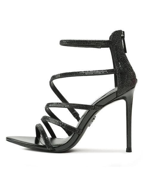 Steve Madden Women's Black Crystal Beamish Sandals | Steve Madden In Lebanon