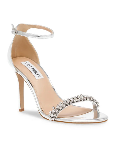 Steve Madden Women's Silver Brazen-R Heeled Sandal | Steve Madden In Lebanon