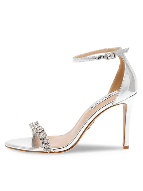 Steve Madden Women's Silver Brazen-R Heeled Sandal | Steve Madden In Lebanon