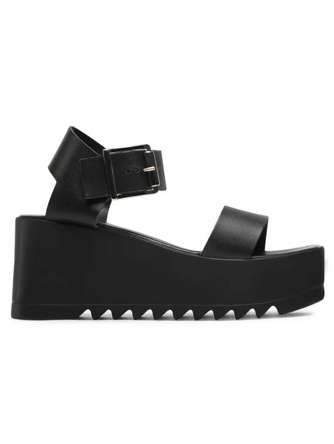 Steve Madden Women's Black Leather Lake Sandals | Steve Madden In Lebanon