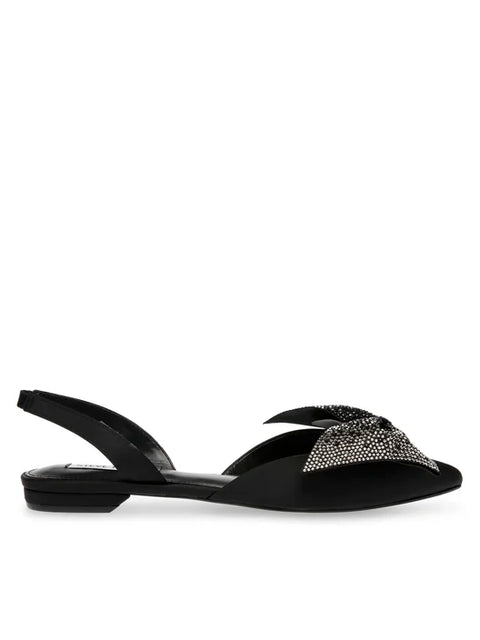 Steve Madden Cristel Black Satin Sandal | Steve Madden In Lebanon
