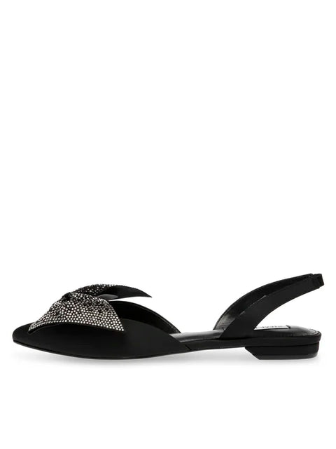 Steve Madden Cristel Black Satin Sandal | Steve Madden In Lebanon