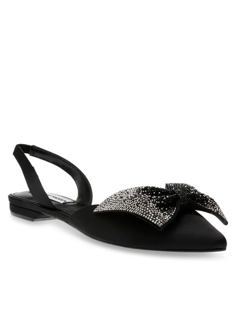 Steve Madden Cristel Black Satin Sandal | Steve Madden In Lebanon