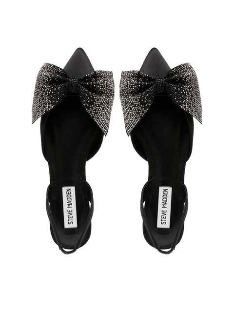 Steve Madden Cristel Black Satin Sandal | Steve Madden In Lebanon