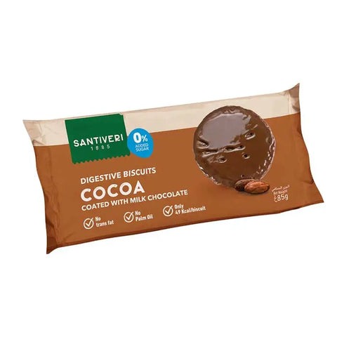 Santiveri Digestive Biscuit Cocoa With Milk Chocolate 85g