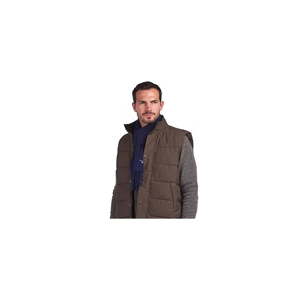 Barbour Men's Navy Plain Lambswool Scarf