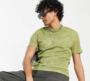 Asos Design Men's Khaki T-Shirt ANF1409