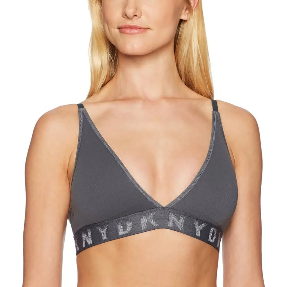 DKNY Women's Dark Grey Litewear Seamless Litewear Rib Bra