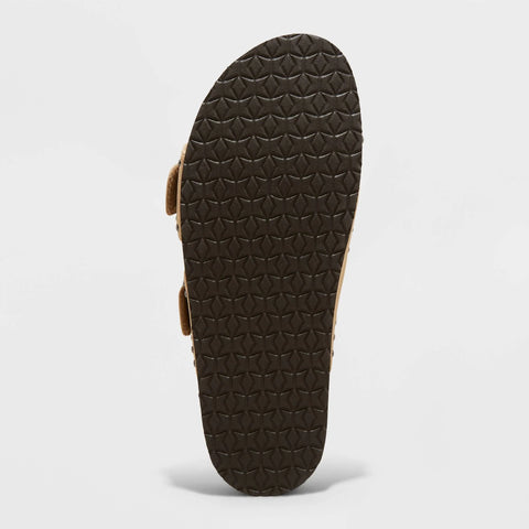 Universal Thread Women's Tan Devin Two Band Footbed Slipper | Universal Thread In Lebanon