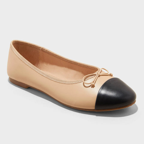 A New Day Women's Beige Janie Ballet with Memory Foam Insole Flats |A New Day In Lebanon