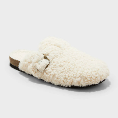 Cat & Jack Women's Off white Faux-Shearling Loafer Slippers |Cat & Jack In Lebanon