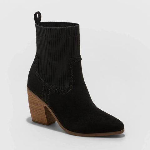 Universal Thread Women's Black Kinley Ankle Boots | Universal Thread In Lebanon