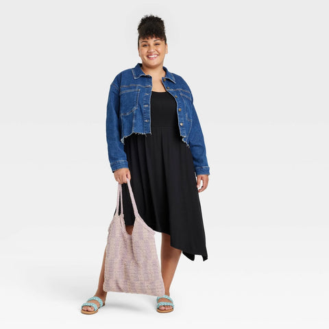 Ava & Viv Women's Navy Denim Long Sleeve Jacket|Ava & Viv In Lebanon