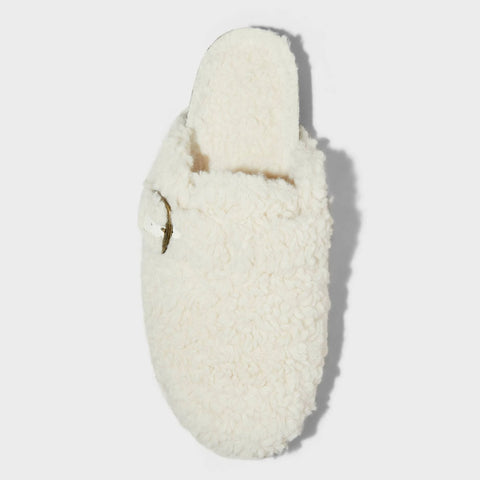 Cat & Jack Women's Off white Faux-Shearling Loafer Slippers |Cat & Jack In Lebanon
