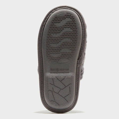 Dluxe By Dearfoams Women's Grey Skeleton Peace Sign Slide Slippers |Dluxe By Dearfoams In Lebanon