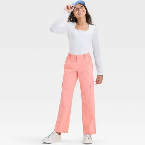 Art Class Girl's Coral  Straight Leg Cargo Pants | Art Class In Lebanon