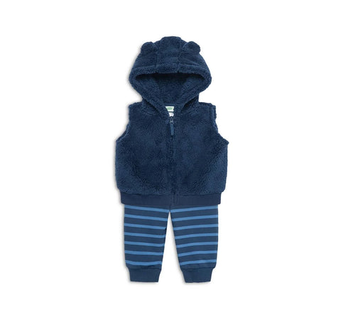 Little Me Baby Boy's Blue 3 Piece Vest Set |Little Me In Lebanon
