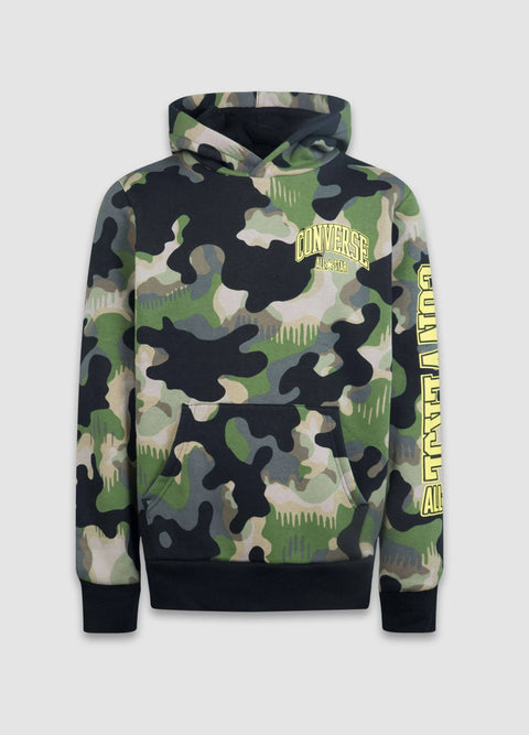 Converse Boy's Green Polar Camouflage Hoodie |Converse In Lebanon