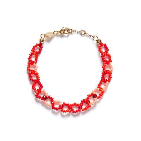 Anni Lu Women's Red Tattoo Color Beaded Bracelet | Anni Lu In Lebanon