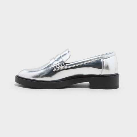 A New Day Women's Silver Jordan Loafer Memory Foam Insole Flats |A New Day In Lebanon