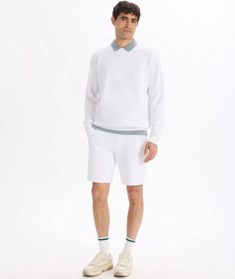 Celio Men's White Contrast Collar Layered-Look Sweatshirt|Celio In Lebanon