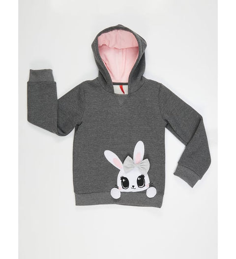 Deno Kids  Girl's Dark Grey  Hoodie | Deno Kids  in Lebanon