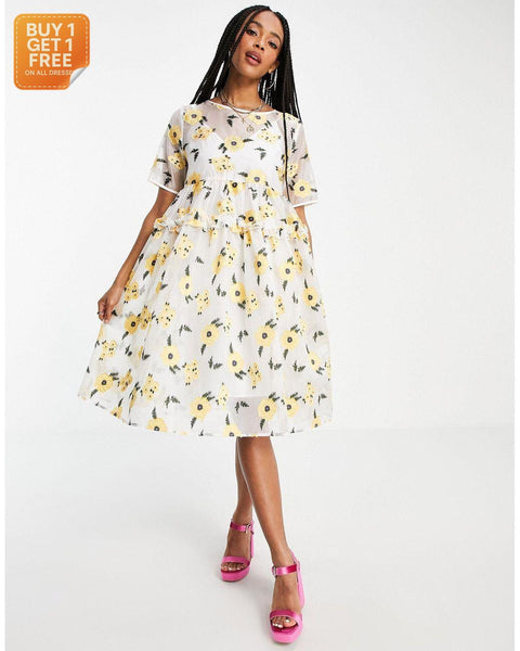 Sister Jane Women's Yellow  Dress AMF1205