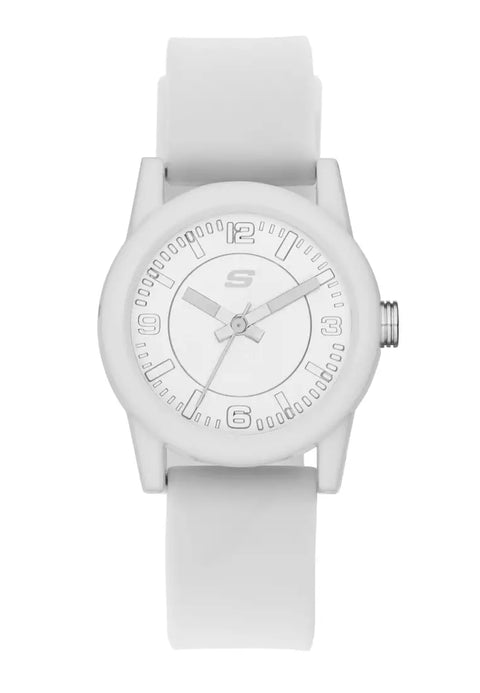 Skechers Women's white Rosencrans Analog Watch Round Dial Silicone Band 16 MM Watch | Skechers In Lebanon