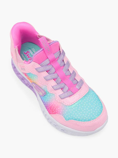Skechers Girl's Pink Shimmer Star Lights Sneakers  |Skechers  in Lebanon