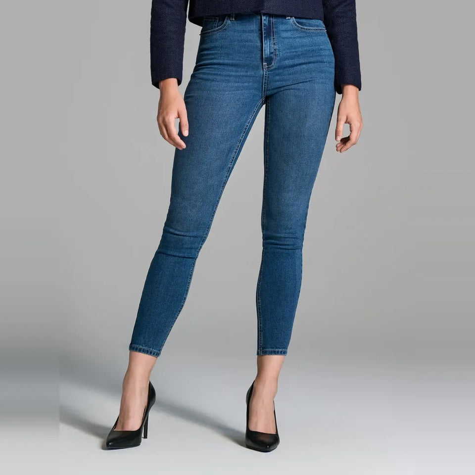 Sinsay Women's Washed Blue Skinny Denim Jeans