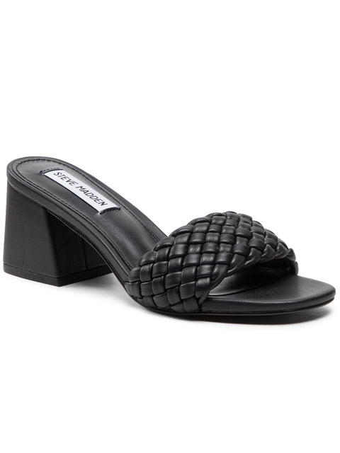 Steve Madden Women’s Black Braided Strap Block Heel Sandals | Steve Madden in Lebanon