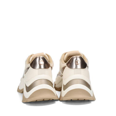 Steve Madden Women's Cream & Rose Gold Synthetic Zoomz Sneakers |Steve Madden In Lebanon