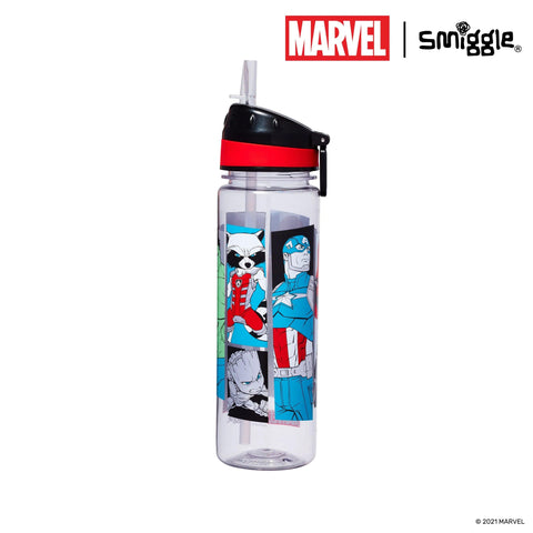 Smiggle Marvel Drink Up Plastic Water Bottle 650ml