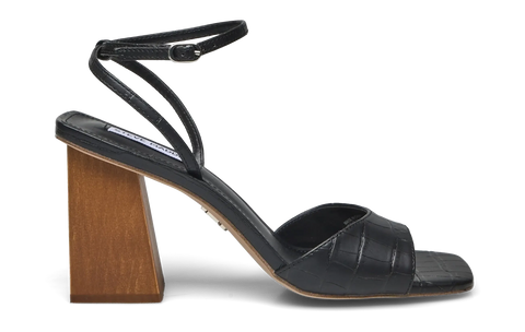 Steve Madden Women's Rozlyn Black Croco Heels | Steve Madden In Lebanon