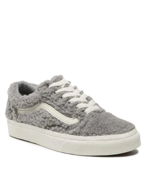Vans Women's Gray Fleece Old Skool Sneakers |Vans In Lebanon