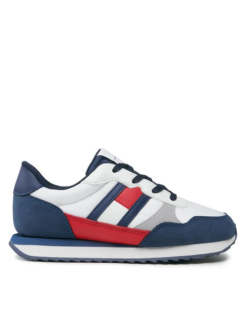 Tommy Hilfiger Men's White & Navy Sneakers | Tommy Hilfiger In Lebanon