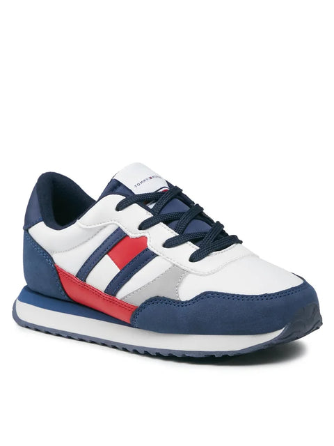 Tommy Hilfiger Men's White & Navy Sneakers | Tommy Hilfiger In Lebanon